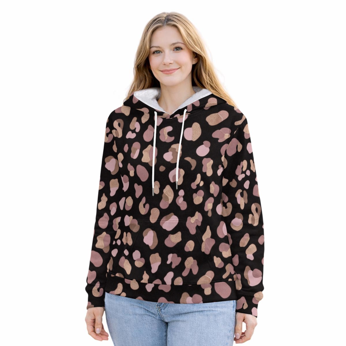 All-Over Print Women’s Fleece Lined Warm Hoodie (PB2KK)