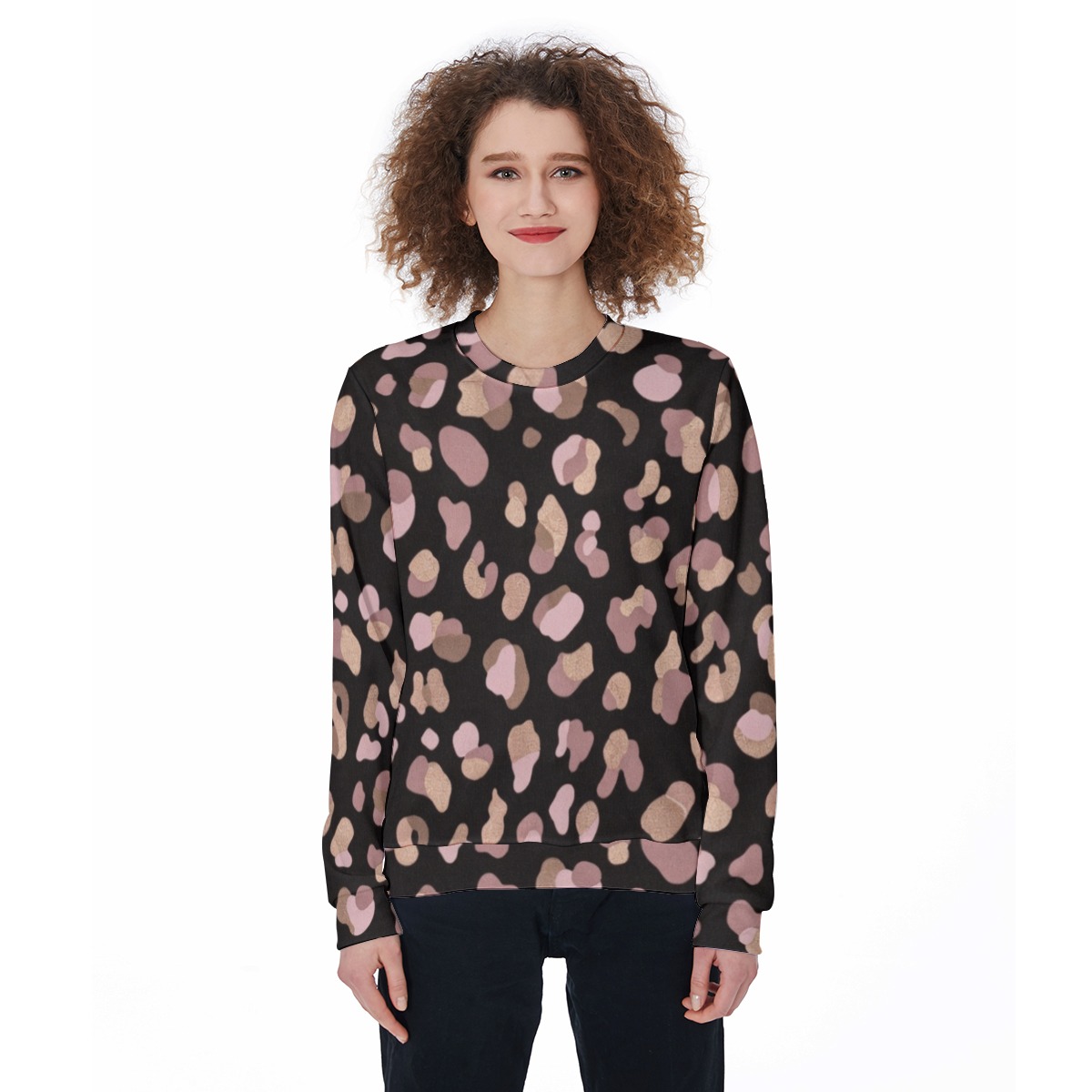 All-Over Print Women's Loose Sweatshirt (PB2LJ)
