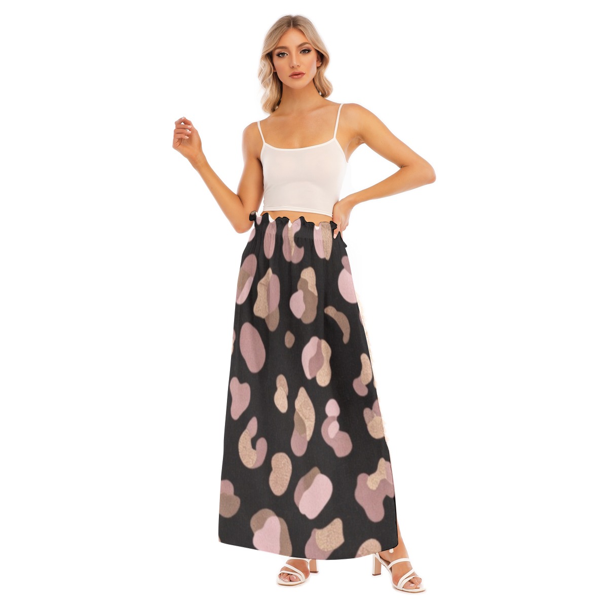 All-Over Print Women's Side Split Skirt (PB2Q1)