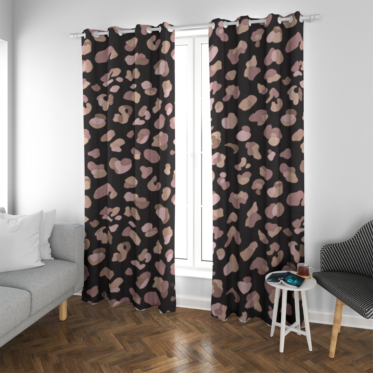 Lampart Rose — Grommet curtain
