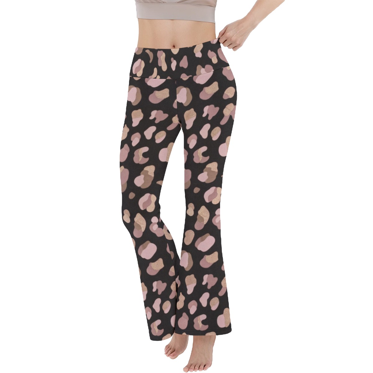 All-Over Print Women's Reversible High-Waisted Yoga Pants (PB2QL)