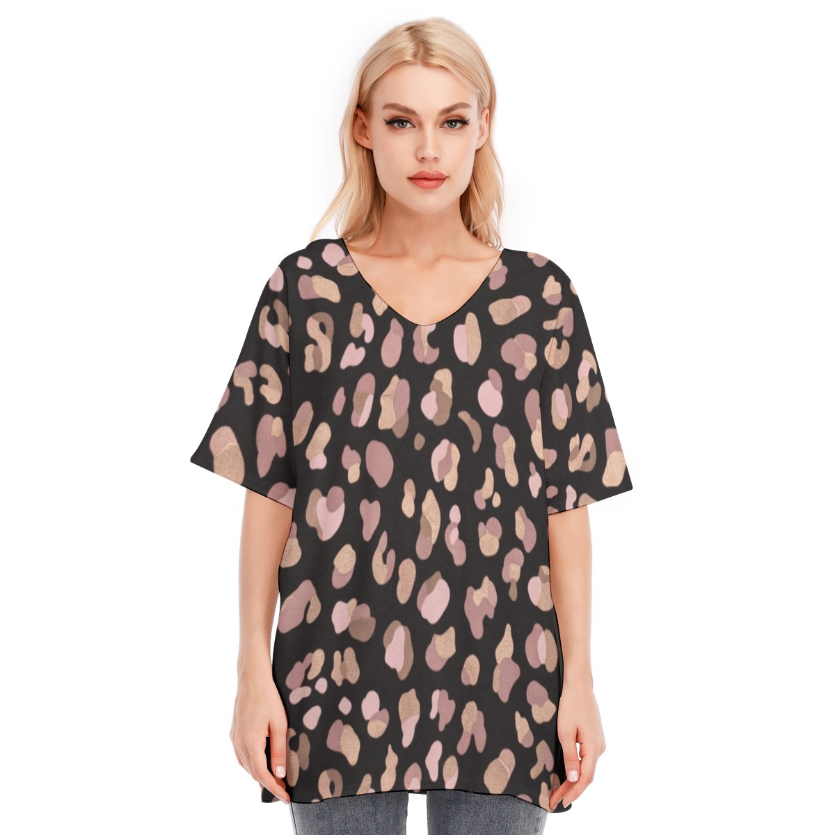 All-Over Print Women's Bat Sleeves Blouse | 190GSM Cotton (PB2N5)