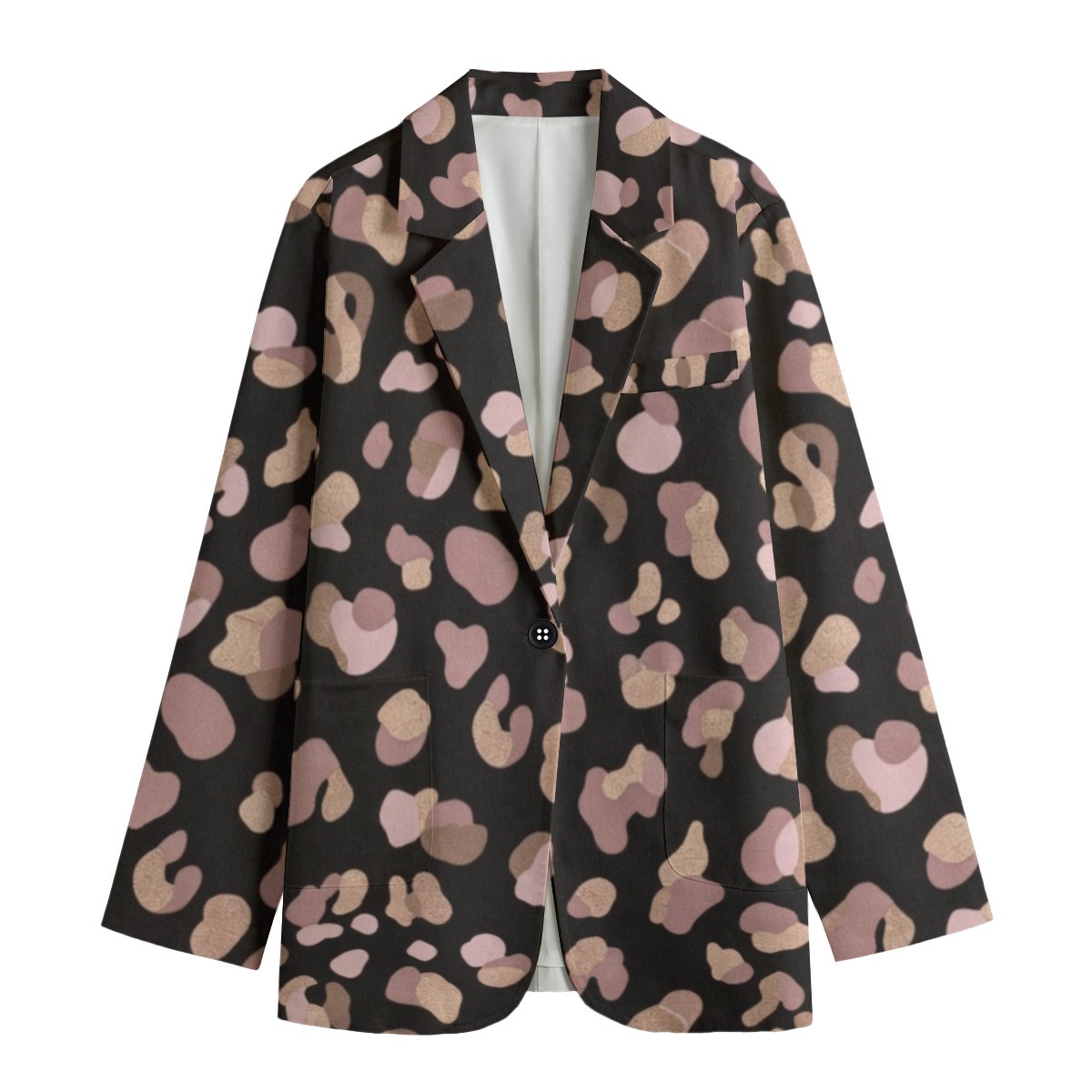All-Over Print Women's Leisure Blazer | 245GSM Cotton (PB2PA)