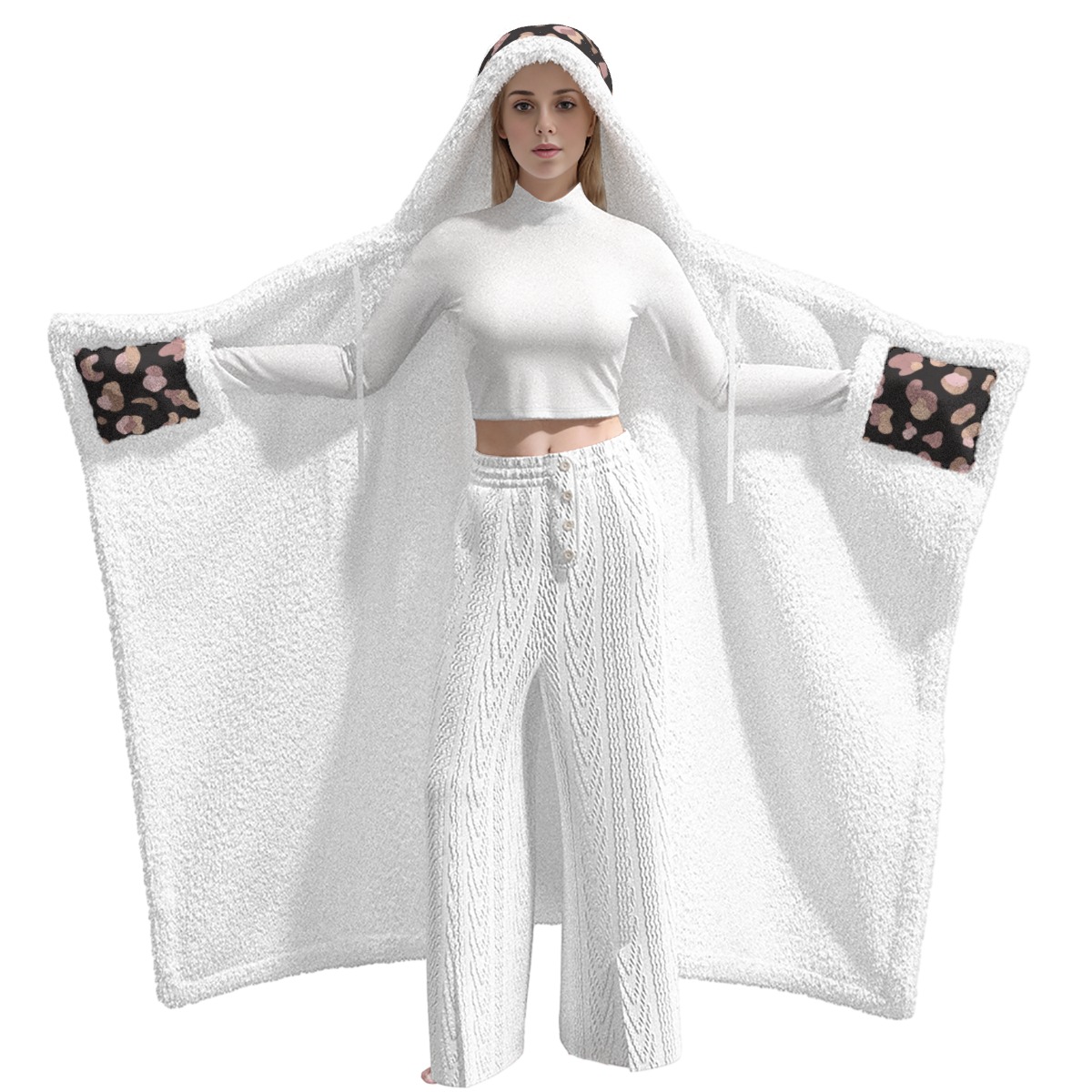 All-Over Print Unisex Wearable Hooded Blanket (PB2NX)