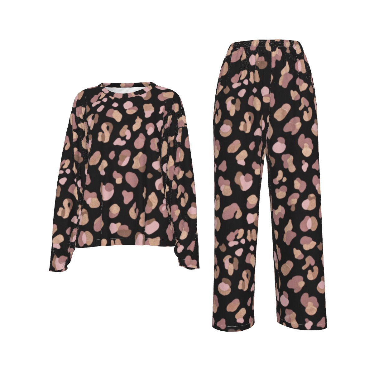 All-Over Print Women's Casual Long-Sleeves Trouser Suit (PB2SY)