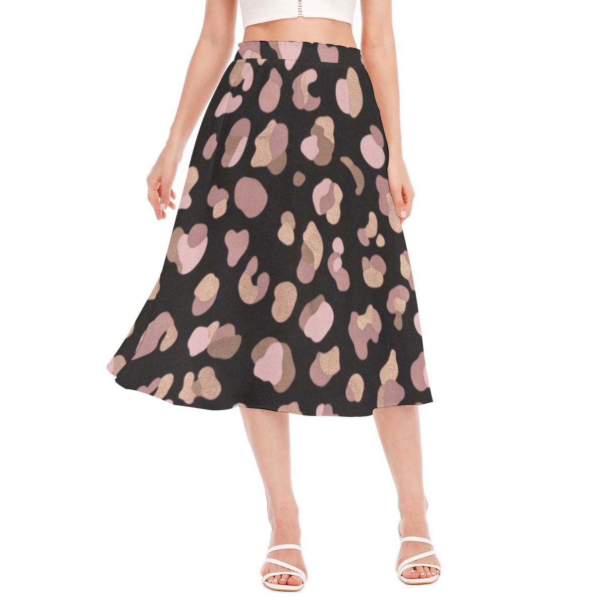All-Over Print Women's Long Section Chiffon Skirt (PB2PY)