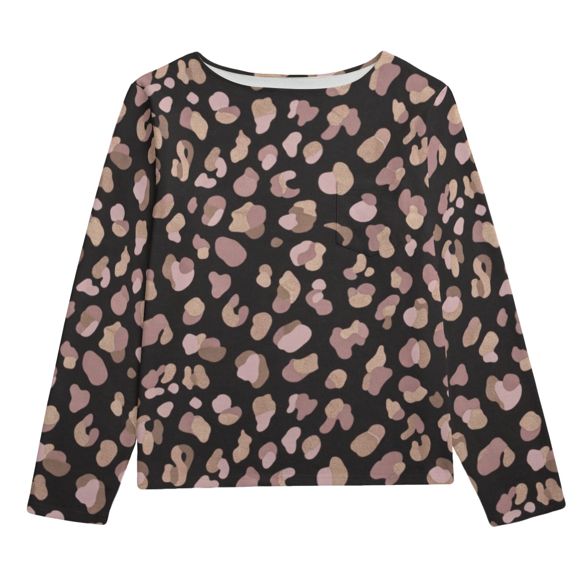 All-Over Print Unisex Boat Neckline Sweatshirt With Chest Pocket | 310GSM Cotton (PB2L5)