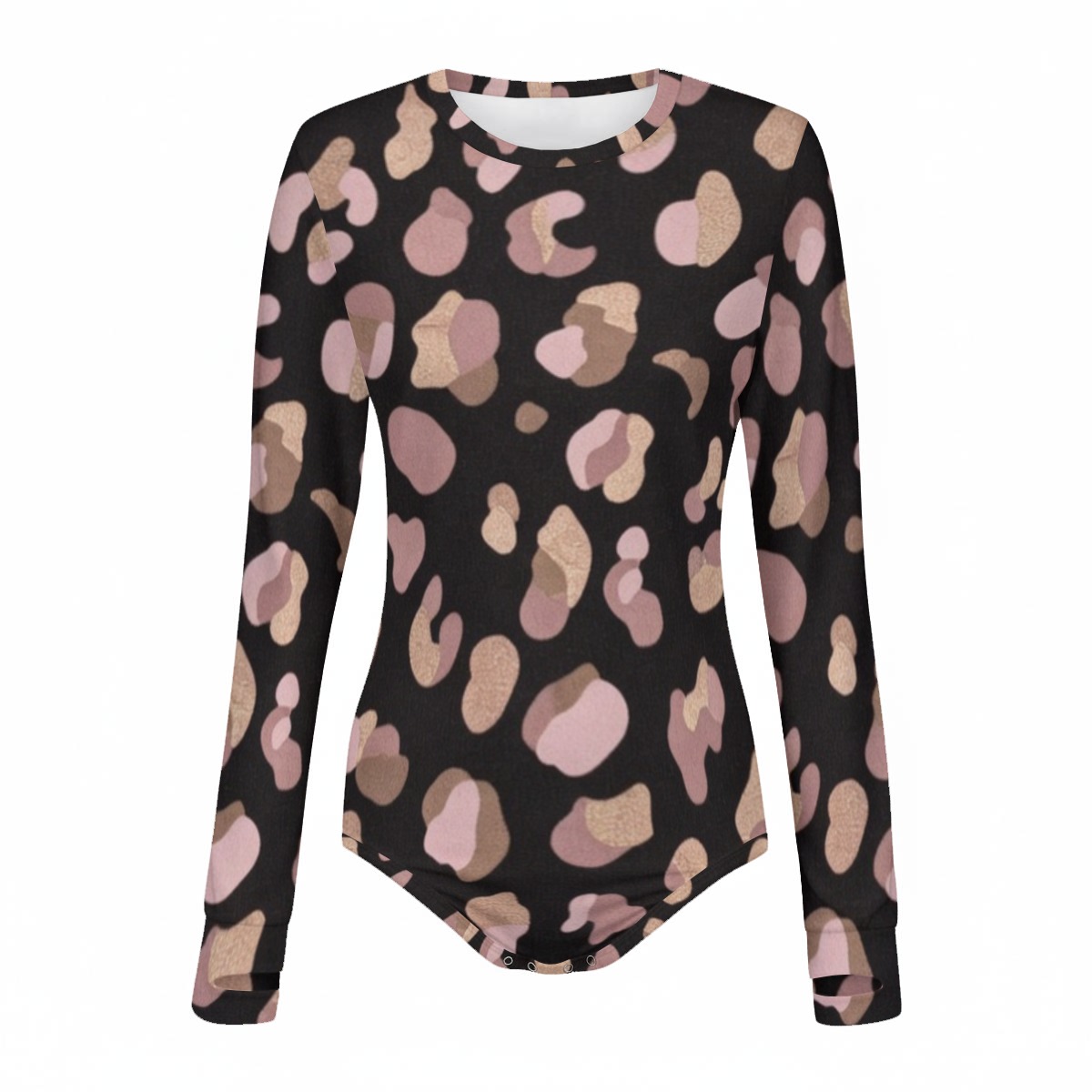 All-Over Print Women's Long Sleeve Bodysuit (PB2QY)