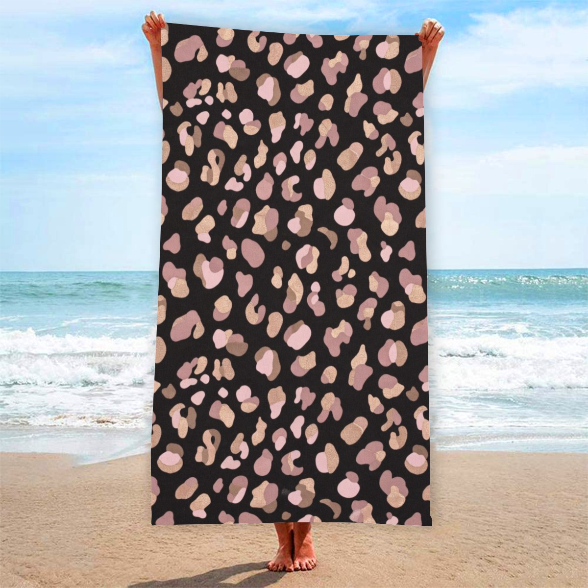 Adult Beach towel Vertical Style Printed in USA|320GSM (PB2U3)