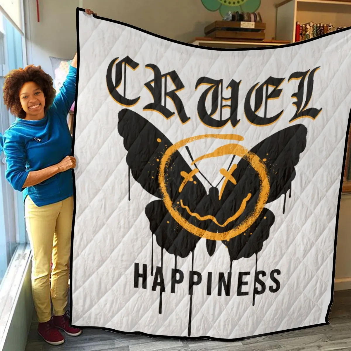 Lightweight & Breathable Quilt With Edge-wrapping Strips