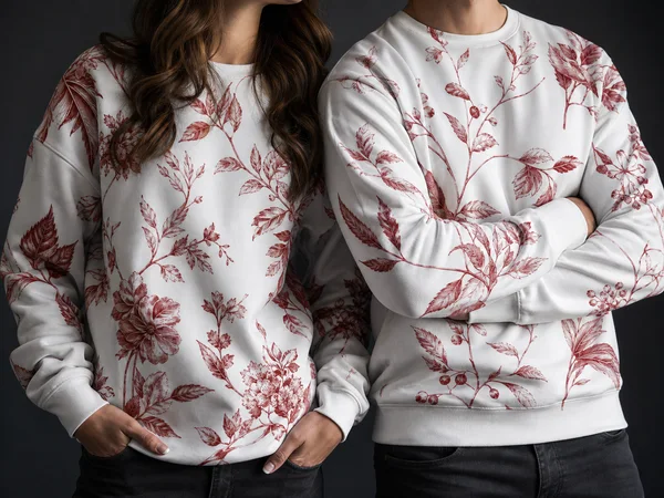 Coordinated all-over print apparel lifestyle proof