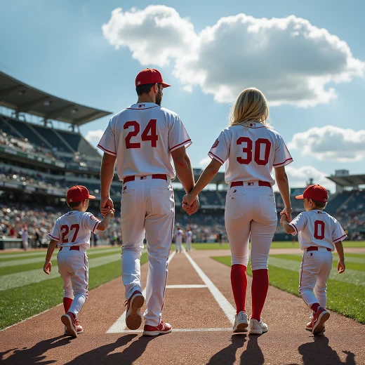 Players wearing personalized custom jerseys