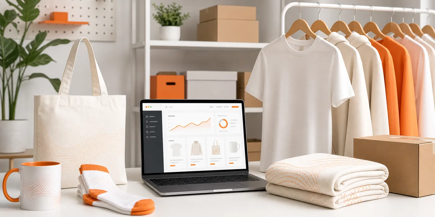 Custom products prepared for a dropshipping ecommerce store