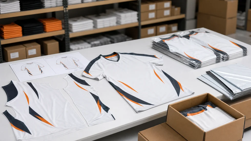 Custom apparel production handoff